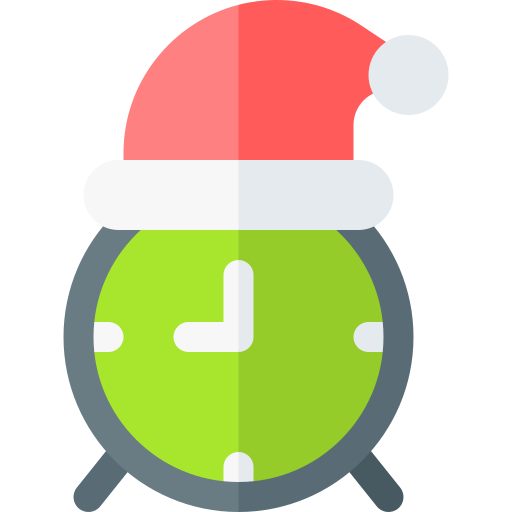 reloj de navidad icono gratis