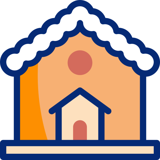 casa de jengibre icono gratis