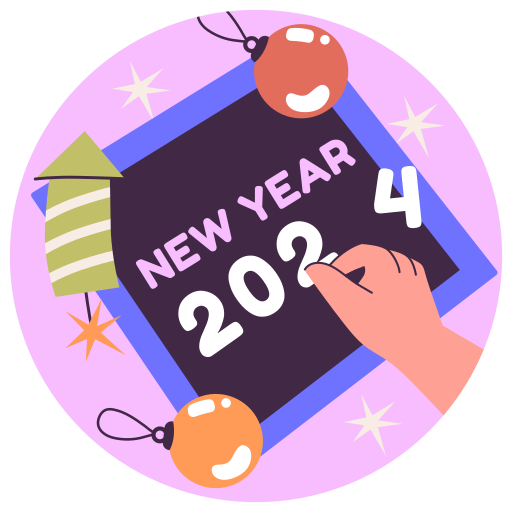 año nuevo gratis sticker