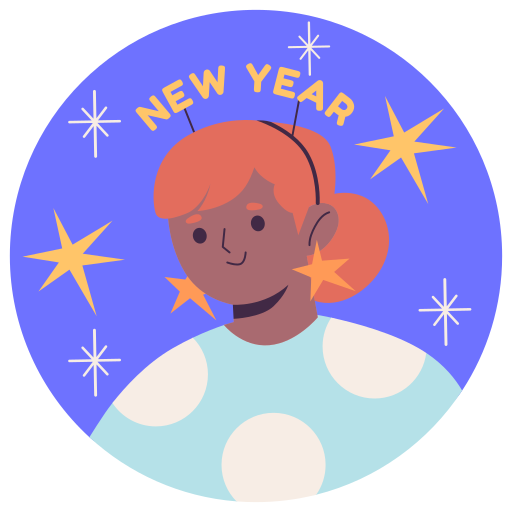 año nuevo gratis sticker