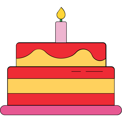 pastel de cumpleaños icono gratis