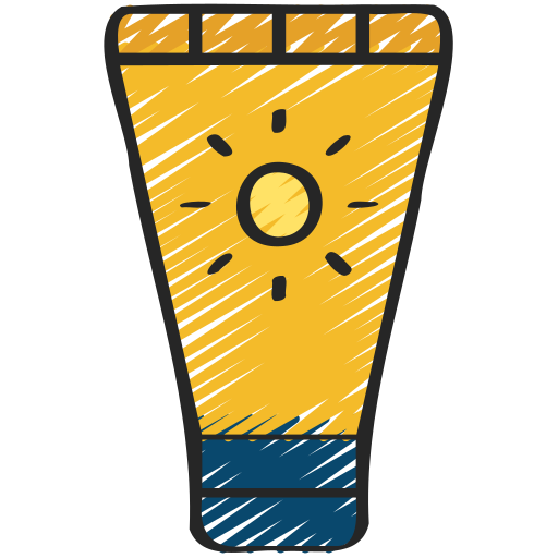 crema solar icono gratis