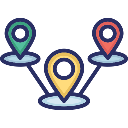 distancia de viaje icono gratis