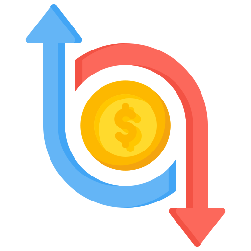 Cash flow free icon Cash flow free icon