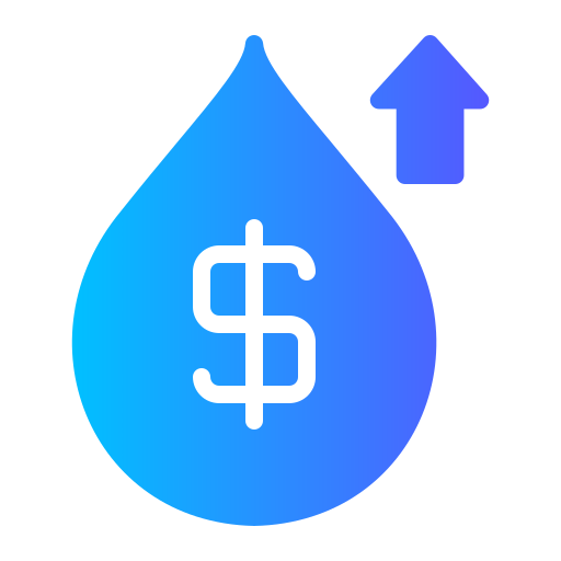 precio del agua icono gratis