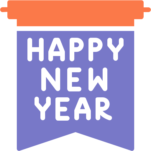 feliz año nuevo icono gratis