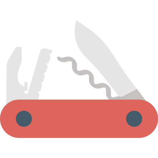 Swiss folding knife free icon