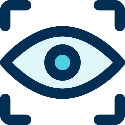 Eye scanner bqlqn Lineal Color icon