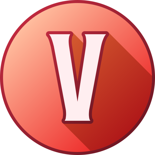 letra v icono gratis