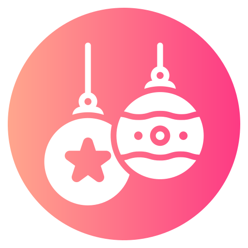 bolas de navidad icono gratis