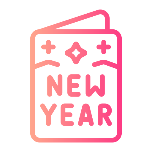 tarjeta de año nuevo icono gratis