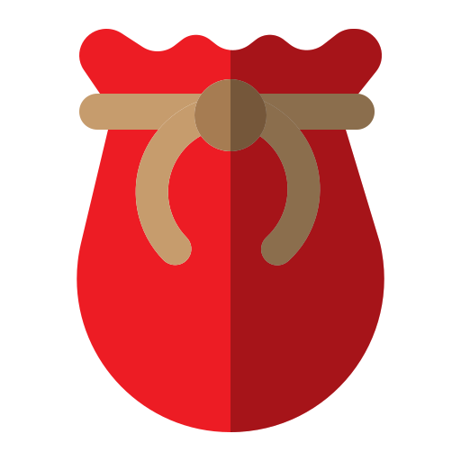 bolsa de navidad icono gratis