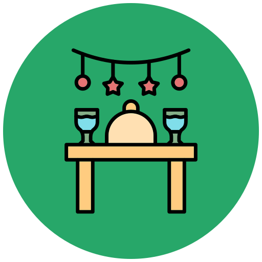 table à dinner Icône gratuit