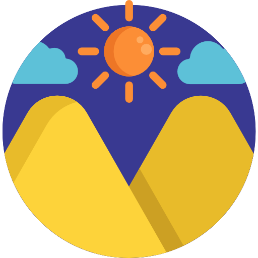 Mountains Detailed Flat Circular Flat icon