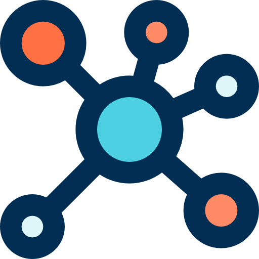 Molecule bqlqn Lineal Color icon