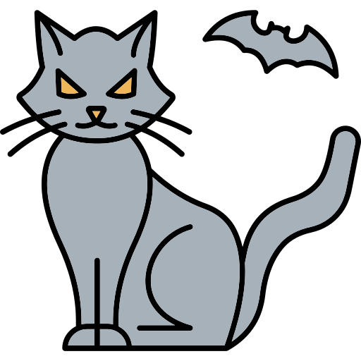 gato aterrador icono gratis