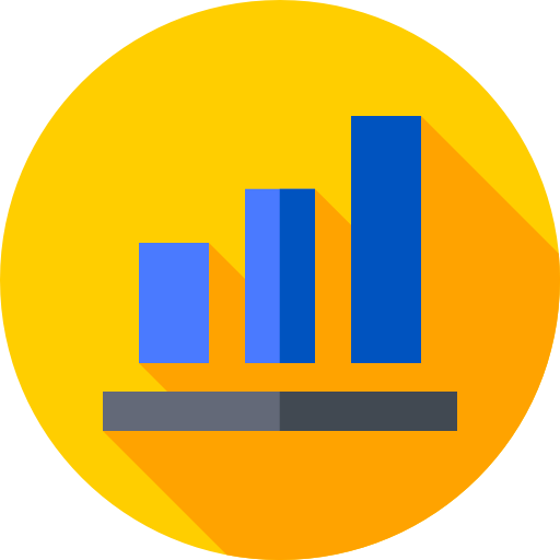 Bar chart Flat Circular Flat icon