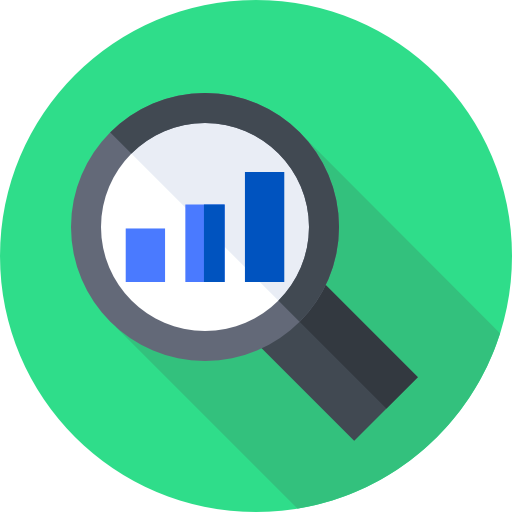 Analytics Flat Circular Flat icon