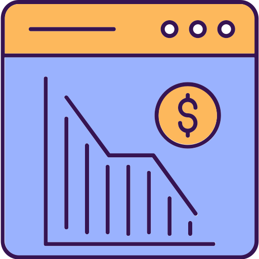 gráfico de negocios en línea icono gratis