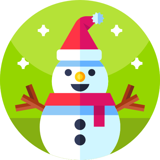 Snowman Geometric Flat Circular Flat icon