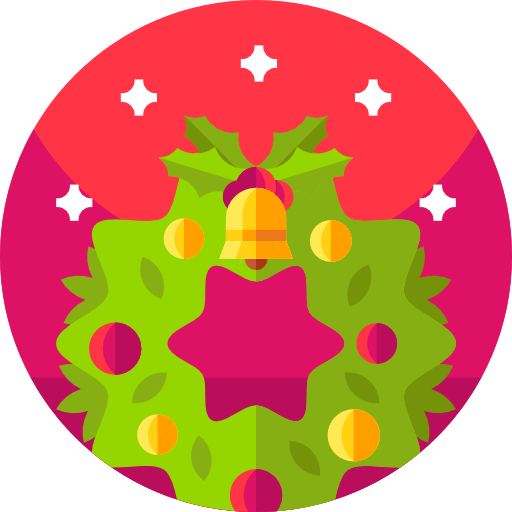 corona de navidad icono gratis