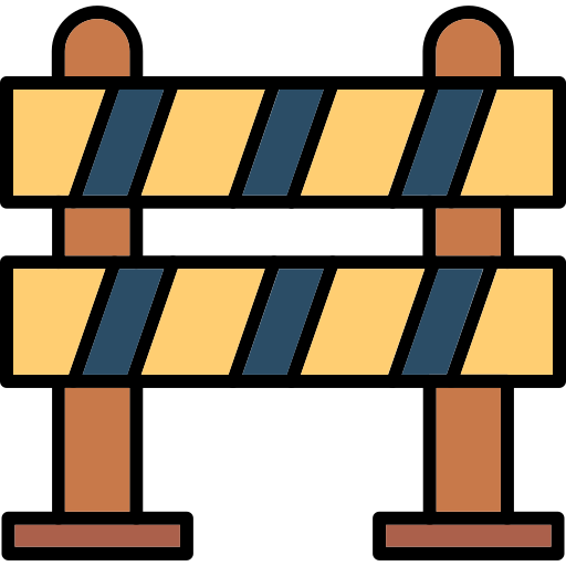 Traffic barrier free icon Traffic barrier free icon