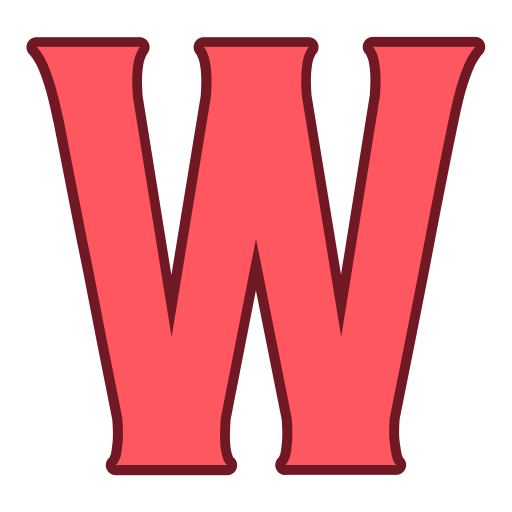 letra w icono gratis