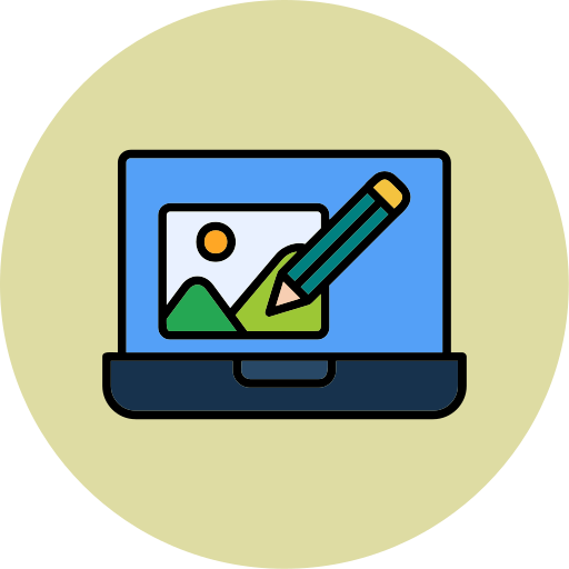 edición de fotos icono gratis