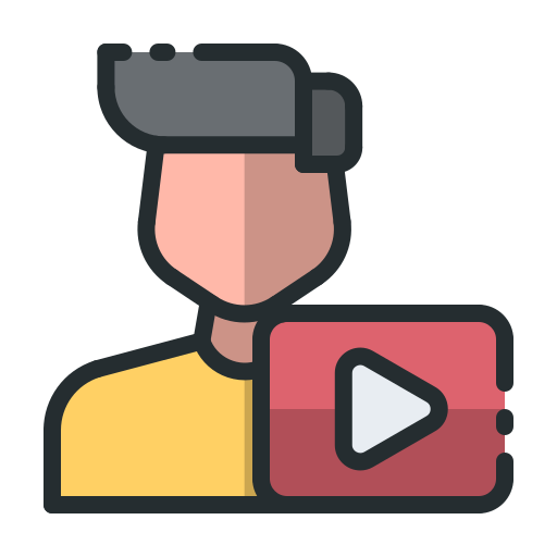 blogger de vídeo icono gratis