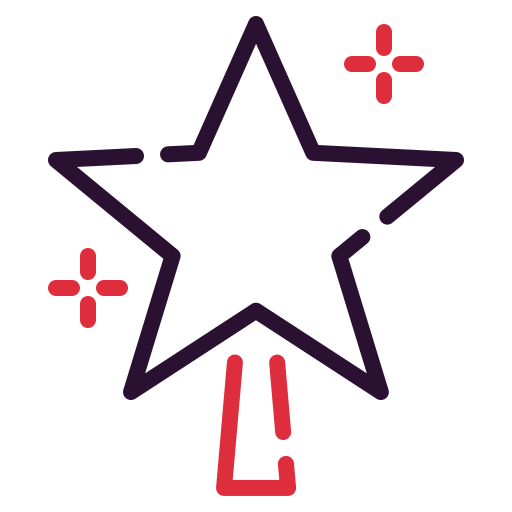 Étoile de noël Icône gratuit Étoile de noël Icône gratuit