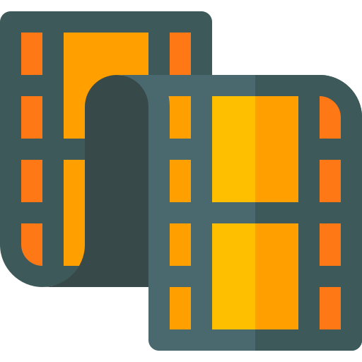 Film strip Basic Rounded Flat icon