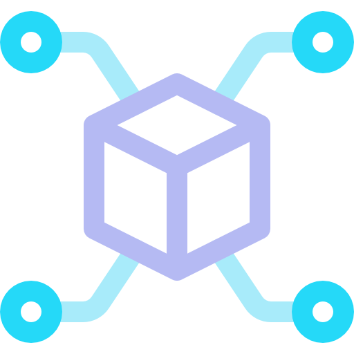 Blockchain Basic Rounded Lineal Color Icon