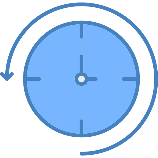 atrás en el tiempo icono gratis