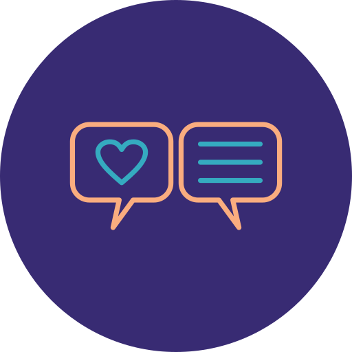 charla de amor icono gratis