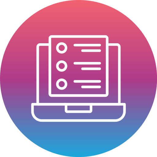 examen en ligne Icône gratuit