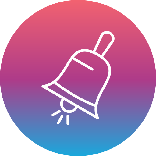 campana de la escuela icono gratis