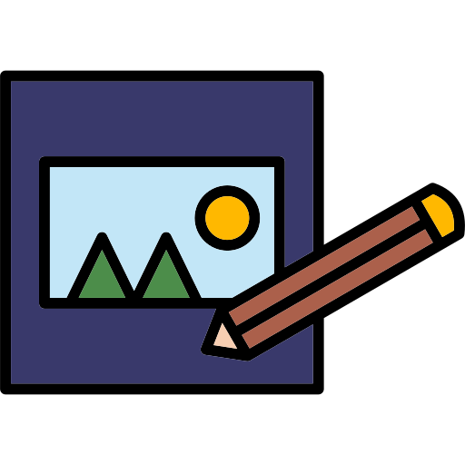 edición de fotos icono gratis