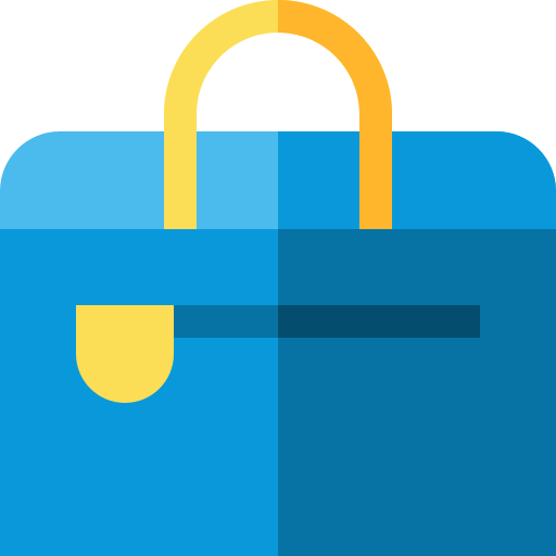 Briefcase Basic Straight Flat Icon