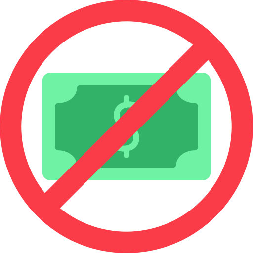 No money - Free signaling icons