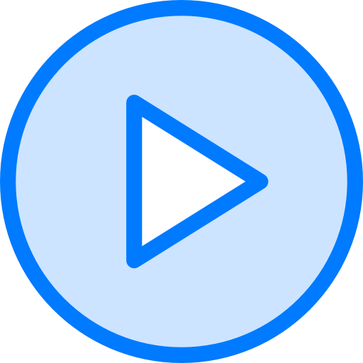 Play button Vitaliy Gorbachev Blue icon