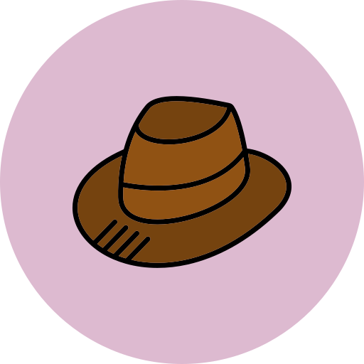 sombrero de fieltro icono gratis