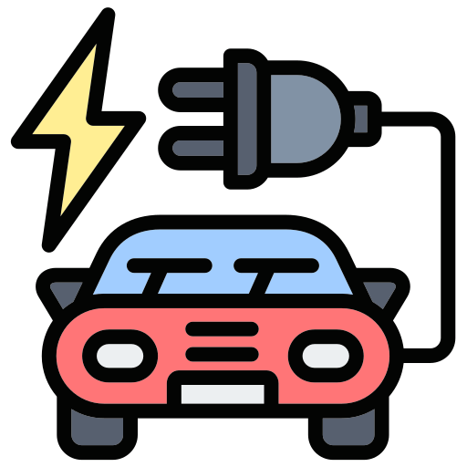 coche eléctrico icono gratis