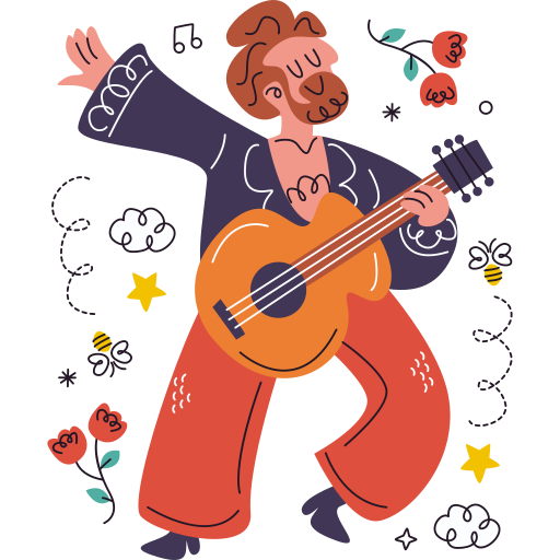 gitarrist kostenlos Sticker gitarrist kostenlos Sticker