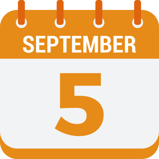 5 de septiembre icono gratis