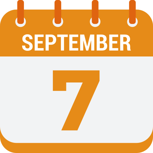 7 de septiembre icono gratis