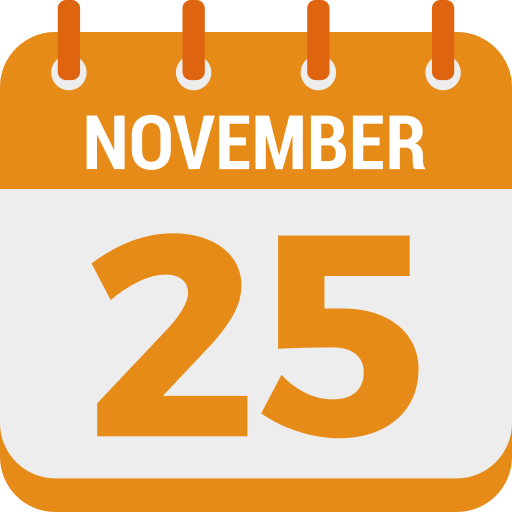 25 de noviembre icono gratis