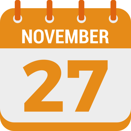 27 de noviembre icono gratis