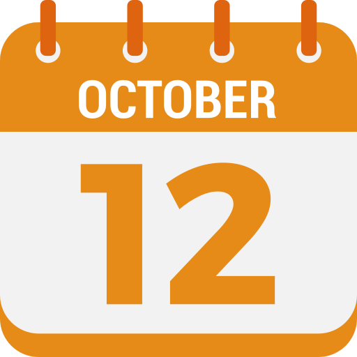 octubre 12 icono gratis