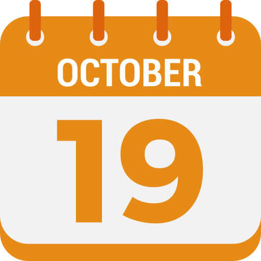 19 de octubre icono gratis