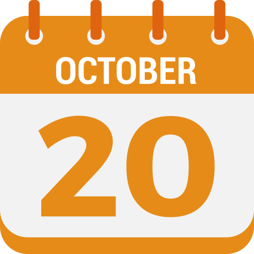 20 de octubre icono gratis